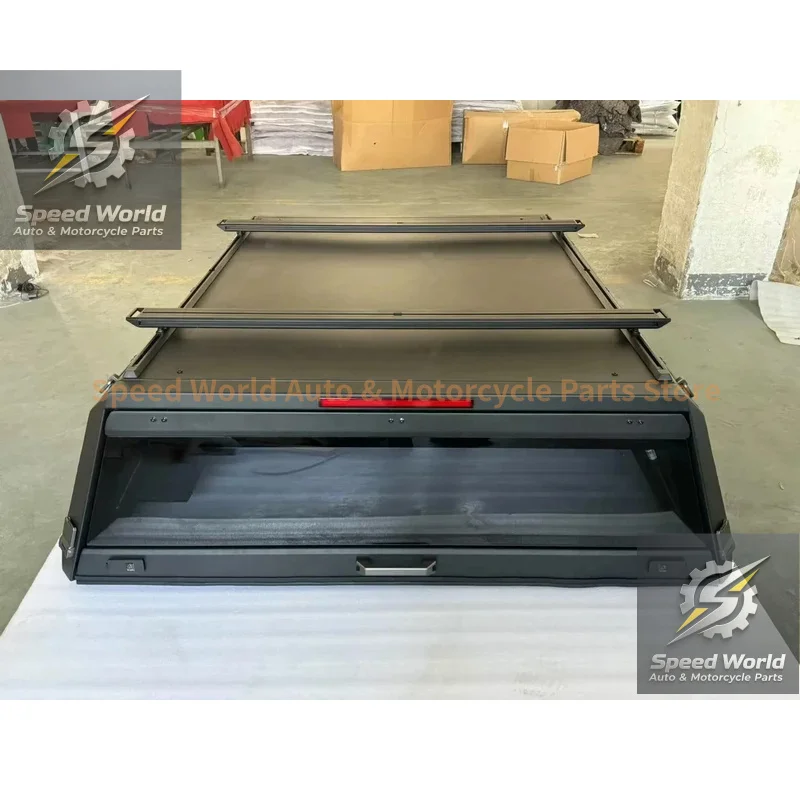Custom Retractable & Electric Pickup Truck Canopy For RAM 1500 Aluminum Alloy Roll Up With Locking Function 5.7Ft