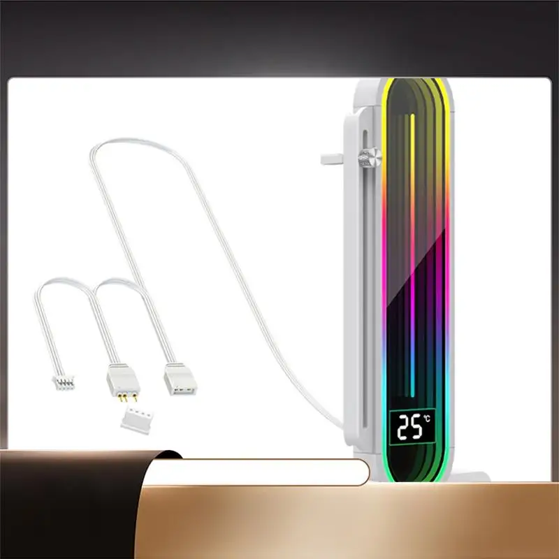 

N35R-Graphics Card Anti-Sag Кронштейн с дисплеем температуры синхронизации ARGB Регулируемая высота, 5 В 3-контактный B