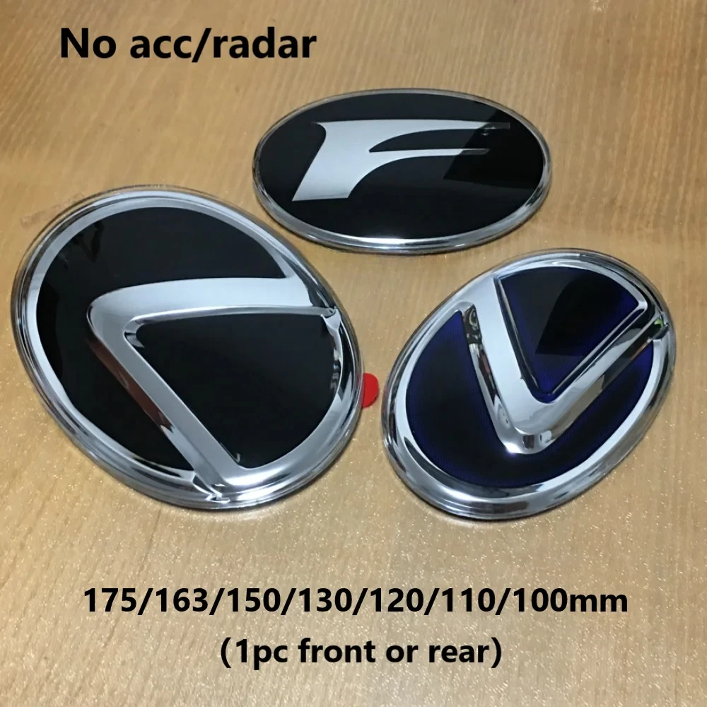 

Front Grille Emblem + Rear Trunk Badge for Lexus CT200h IS ES NX RX UX GX GS F Sport No ACC Radar Logo Replacement Sticker