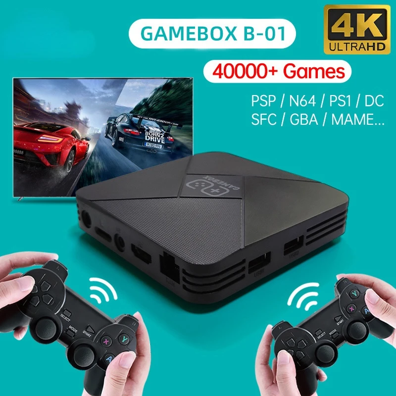 

GameBox GameBox Черная проводная игровая консоль G5 4K HD в стиле ретро с поддержкой игровой классической игровой консоли
