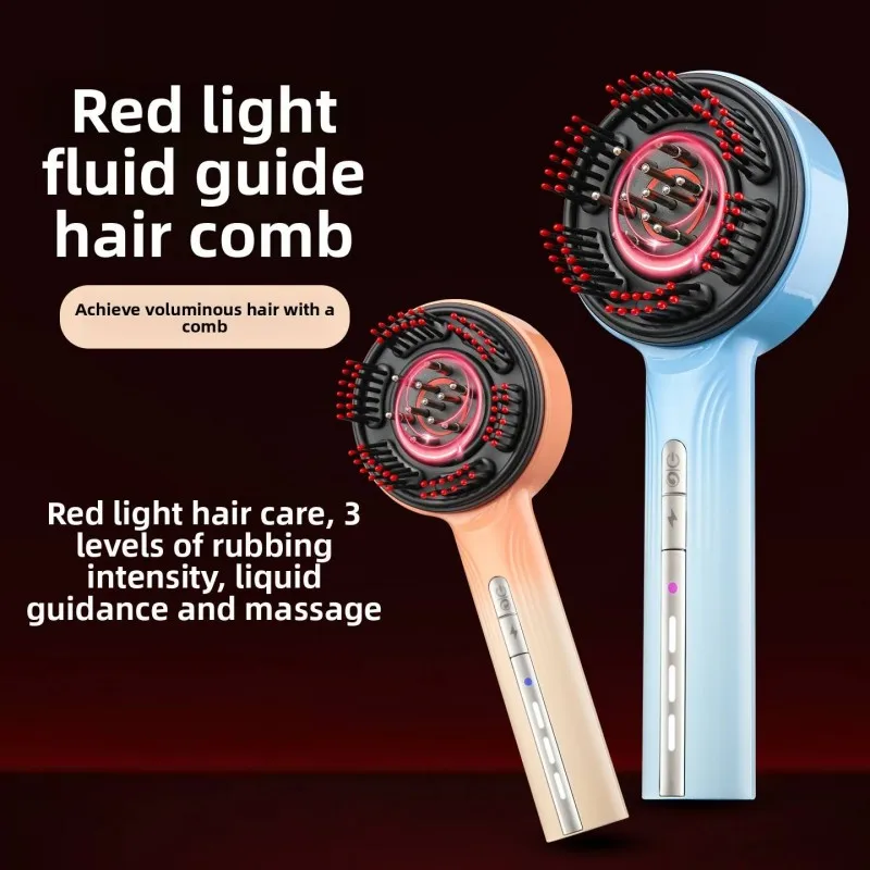 Electric Vibration Scalp Massage Comb Red Light Therapy Hair Growth Home Use Hair Oil Applicator Scalp Brush Anti Hair Loss