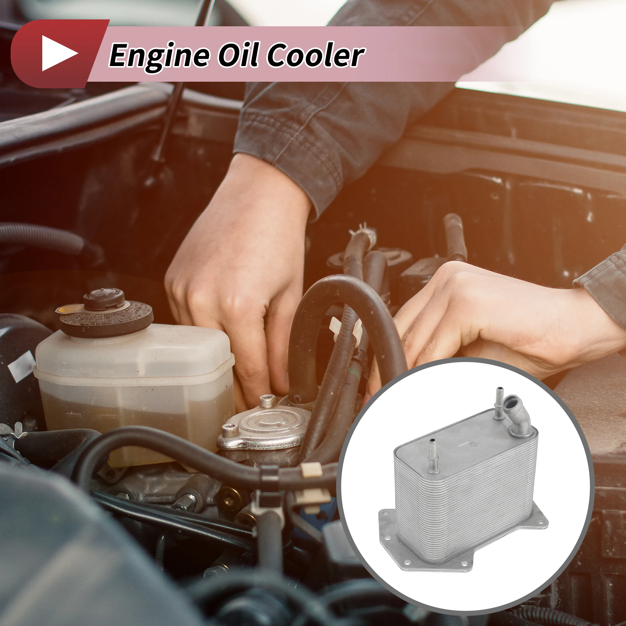 

UXCELL Engine Oil Cooler for Range Rover 3.6 T V8 No.6H4Q6C711CF Trans Cooler 1 Pc