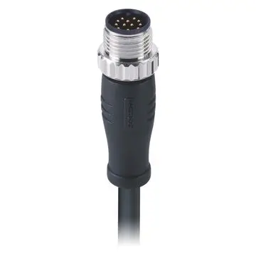 

M12 Connector 12pin a Code Straight to Male Molded 0.5m PVC Cable,free End