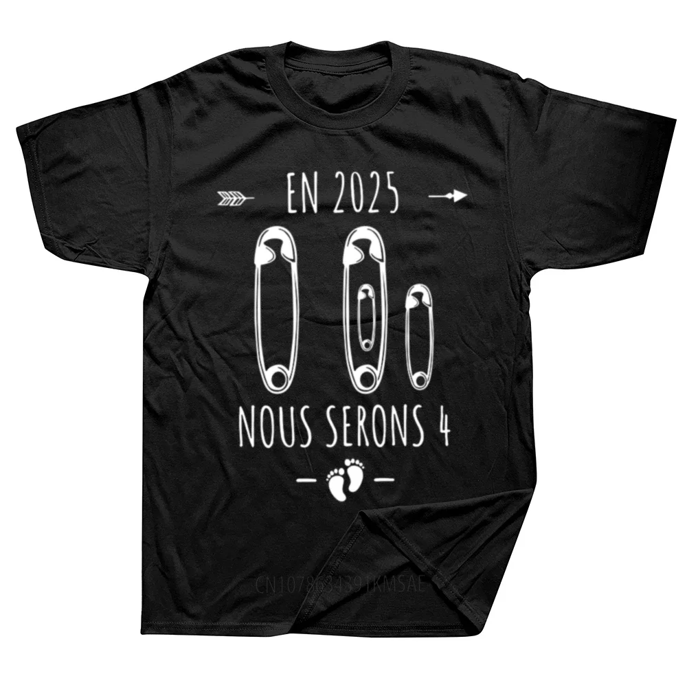 In 2025 We Will Be Four T Shirt Announcing The Second Pregnancy GIft Tee Tops 100% Cotton Soft Casual Unisex T-shirts EU Size