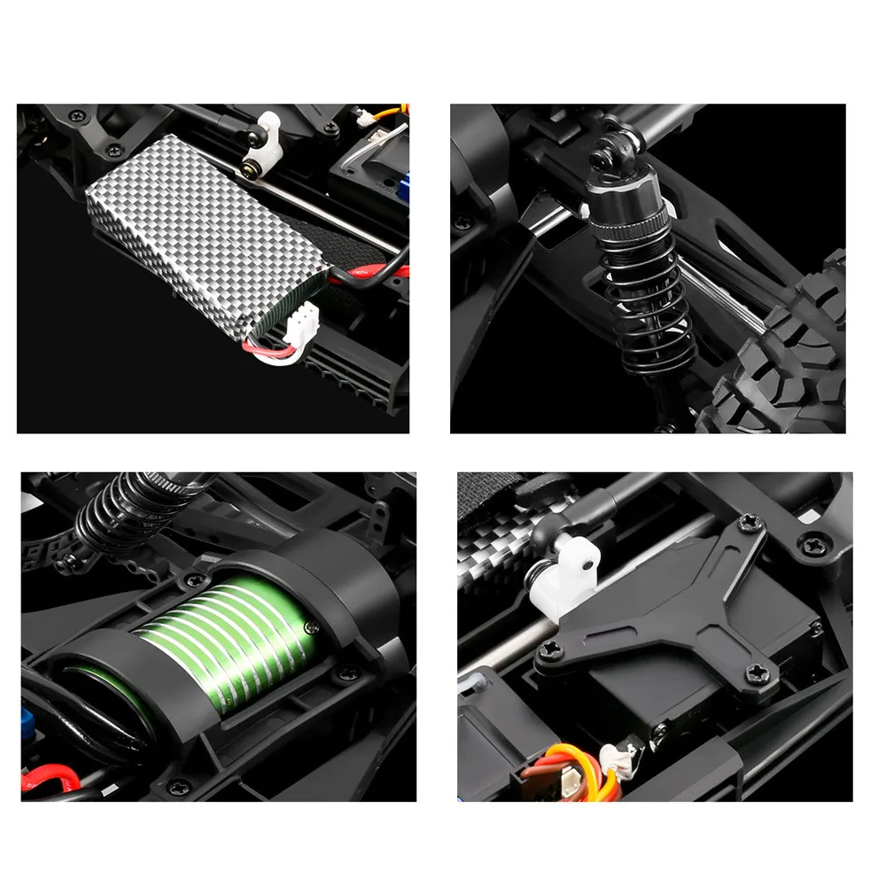 HBX 901A RTR 1/12 2.4G 4WD 50km/h bezszczotkowe samochody RC szybkie terenowe LED Light modele ciężarówek zabawki