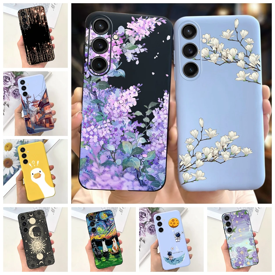 For Samsung Galaxy A25 2023 Case SM-A256B Cover Popular Flower Cartoon Soft Silicone Funda For Samsung A35 A25 5G A 25 Protector