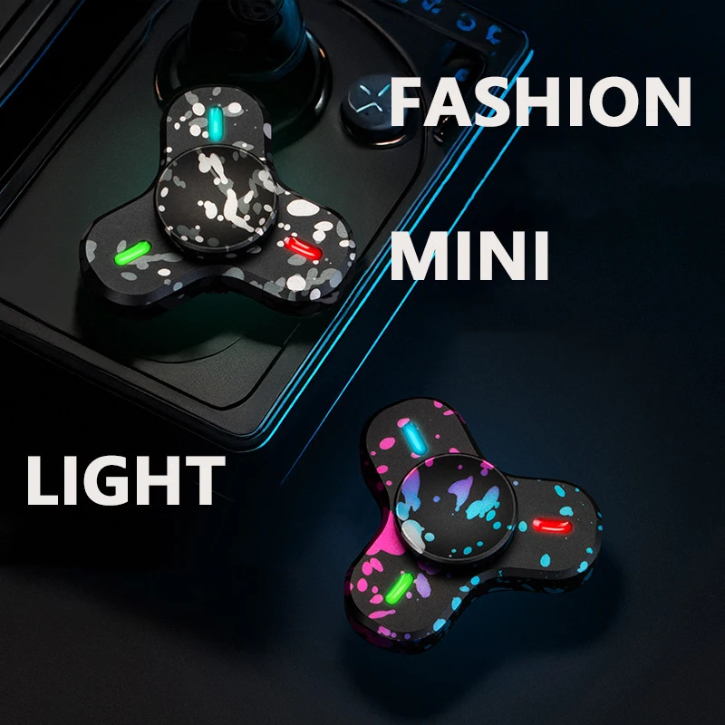 Mini Luminous Finger Gyro โลหะอลูมิเนียมโลหะ Hand Spinner Anti-ความวิตกกังวล EDC ความเครียดบรรเทา ADHD Fidget ของเล่นสําหรับเด็กผู้ใหญ่