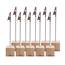10/20pcs Place Card Holder Metallic Table Number Stand Photo Paper Clamp Romantic Photo Clip Desktop Decoration