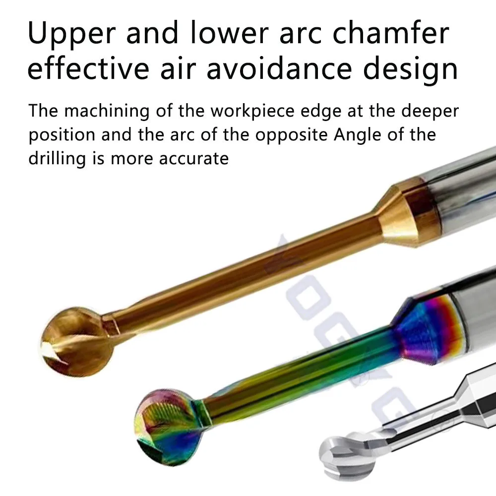 Ball T-shaped Arch Milling Cutter Lollipop End Mill ball t slot endmill Solid Carbide R0.75/R1/R2/R3/R5R6-R10 For Steel Aluminum