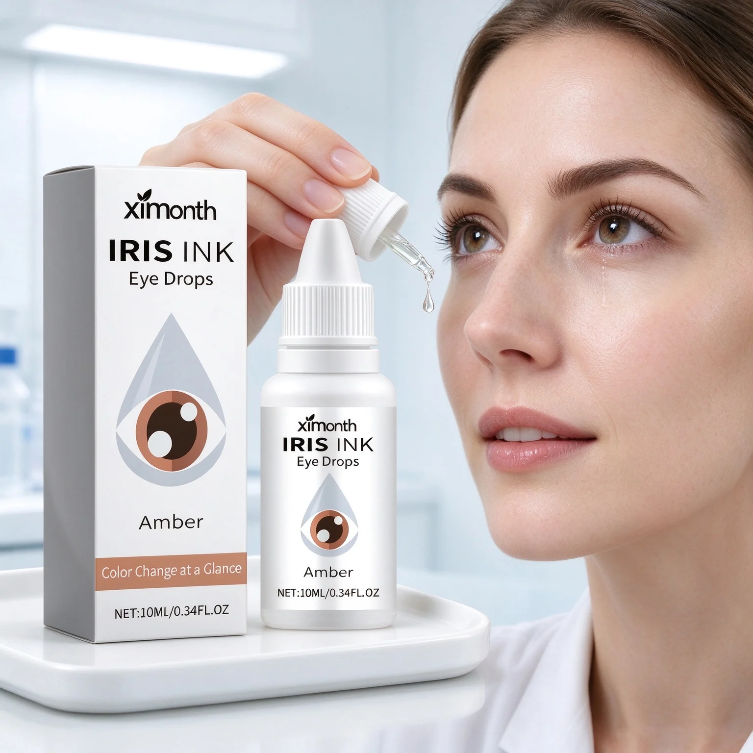 Ximonth Eye Soothing Liquid Relieve Eye Fatigue Dryness Improve Blurred Vision Moisturizing Temporary Eye Color Enhancing Drops