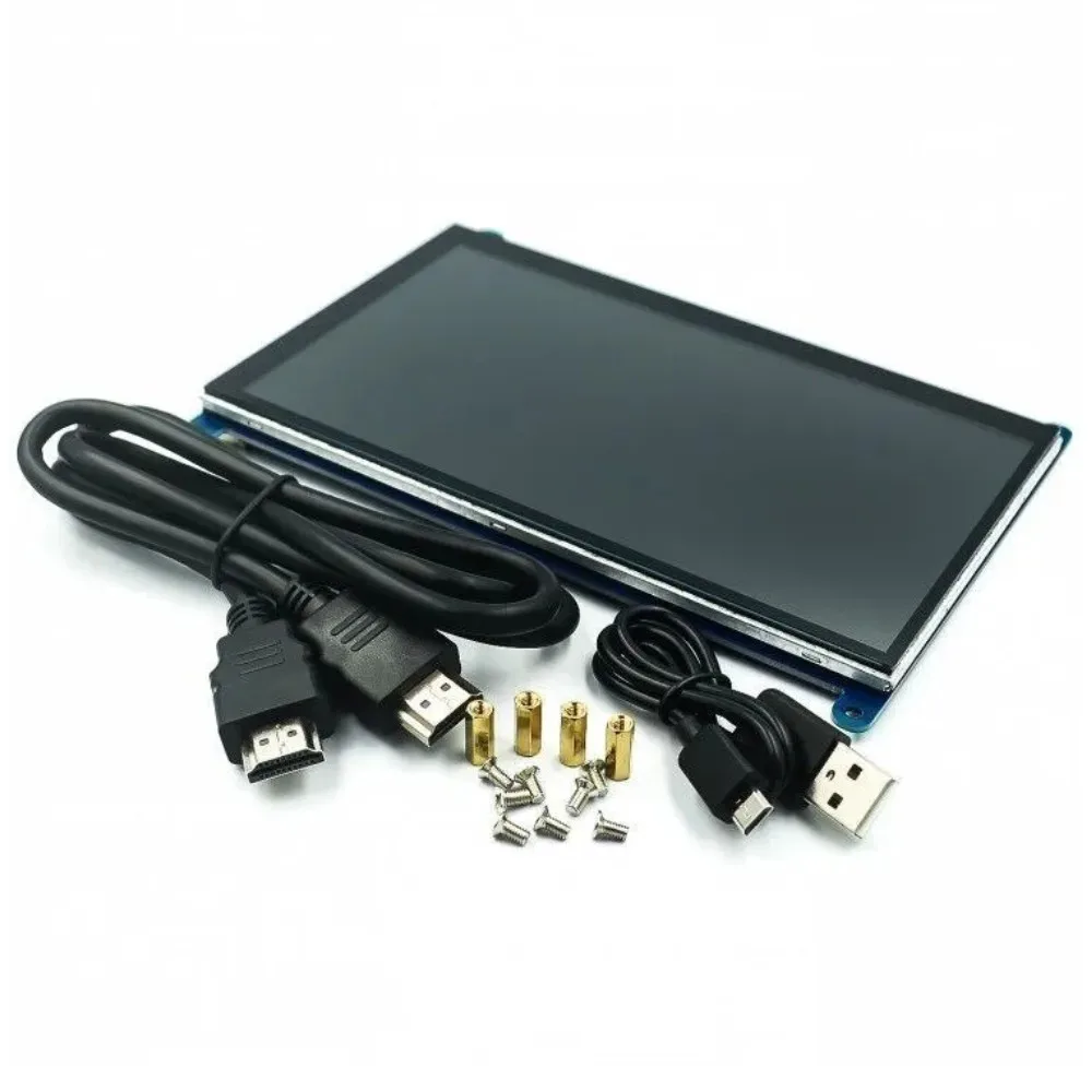 Fotografia 6: Raspberry pi 3/4 5 polegadas 7 polegadas lcd hdmi display 5 polegadas 800x480 resolução hd 7 polegadas 1024x600 resolução uhd tela de toque capacitiva