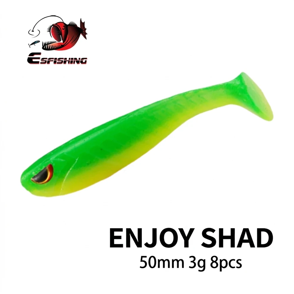 ESFISHING Soft Lure fishing Enjoy Shad 50mm Isca Artificial swimbait Fishing Bass pike zander