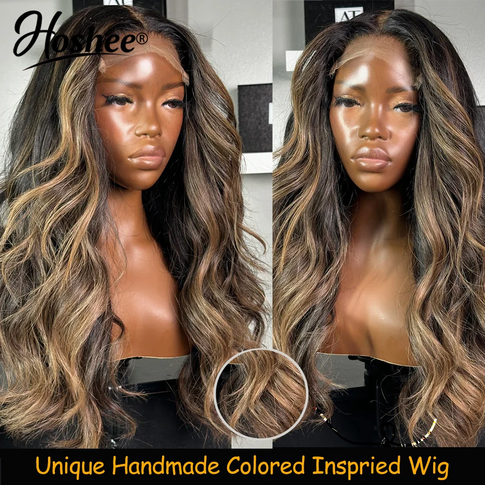 Handmade Inspried Layered Colored Human Hair Wigs For Black Women 4x4 Pre-Cut Lace Wave Wig With Bleached Knots Ready To Go Wig