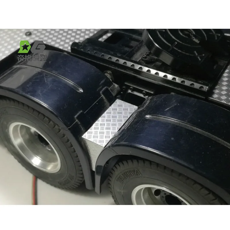 RC Truck Mid Fender Skid Plate Metal Decorative Panel For 1/14 Tamiya For SCANIA 770S R620 For VOLVO BENZ Arocs  Car Accessories