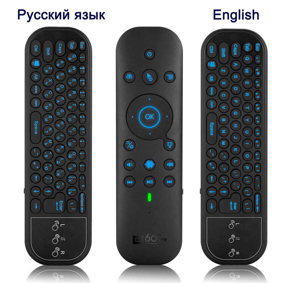  New G60S Pro BT Wireless Voice Remote Control 2.4G BT5.0 Dual Mode Air Mouse IR Learning With Backlit Light For Android TV Box 