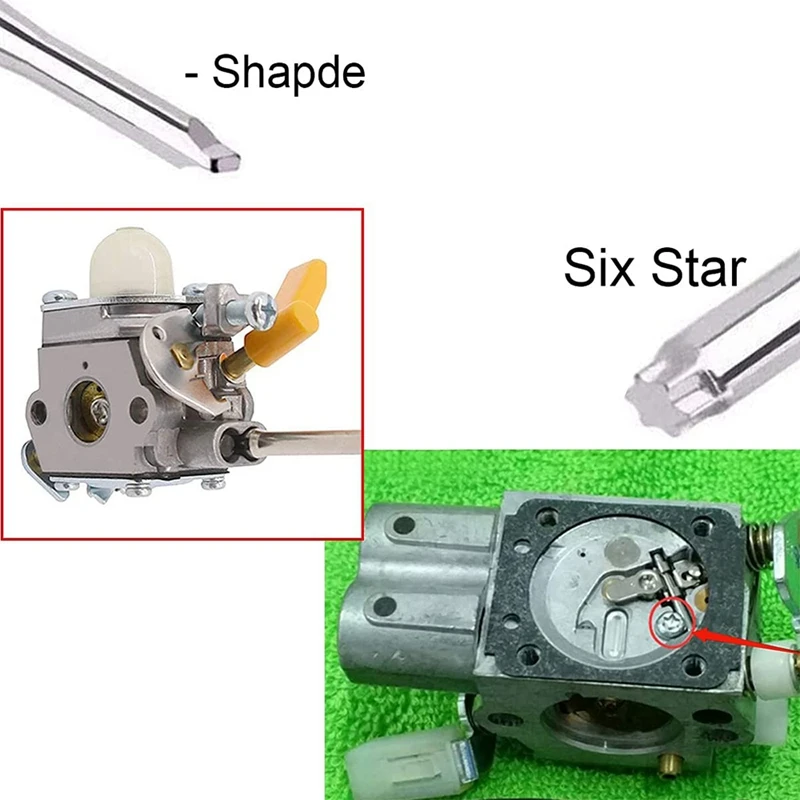 Carburetor Adjustment Tool Kit For 2 Cycle Engines, Carb Tune Up Adjusting Tool For Trimmer Weedeater Chainsaw