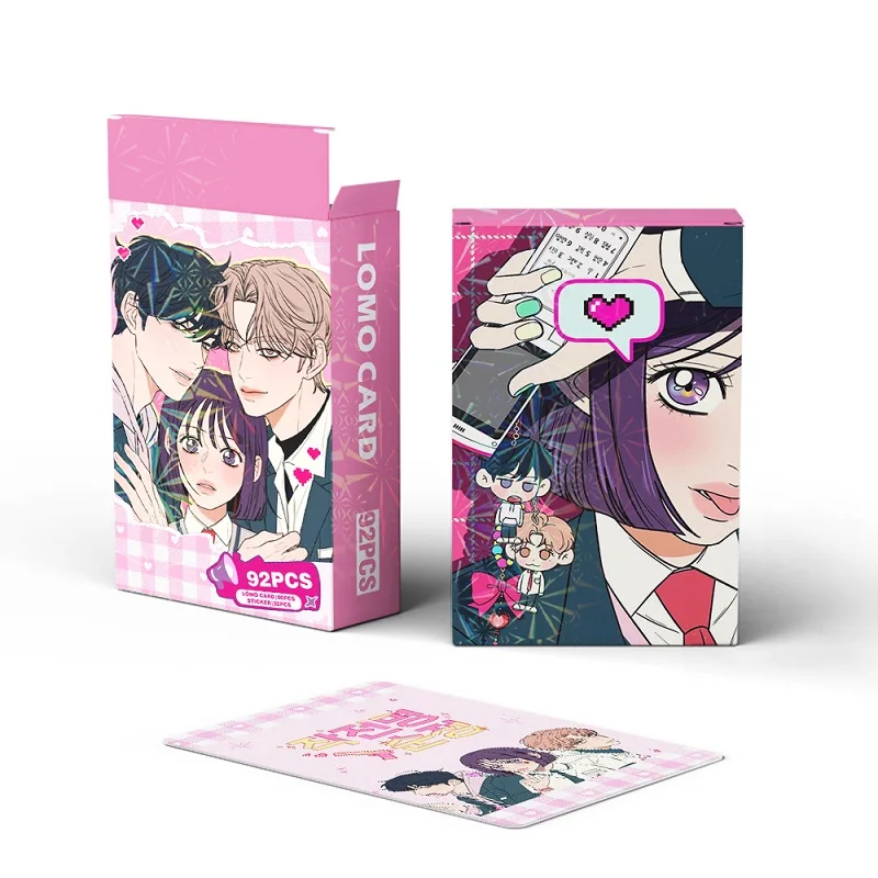 

92PCS Codename: True Love LOMO Cards Korean Manhwa Go EunHyuk Baek Dohwa Photocards with Mini Stickers