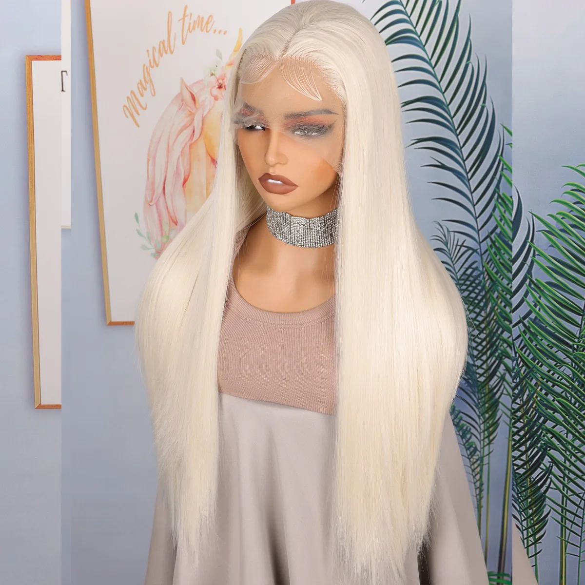 

Мягкий 26-дюймовый 613 блондинка, плотность 180, бесклеевой синтетический длинный парик 13*4*1, кружевной передний парик для чернокожих женщин, детские волосы, предварительно выщипанные, ежедневно