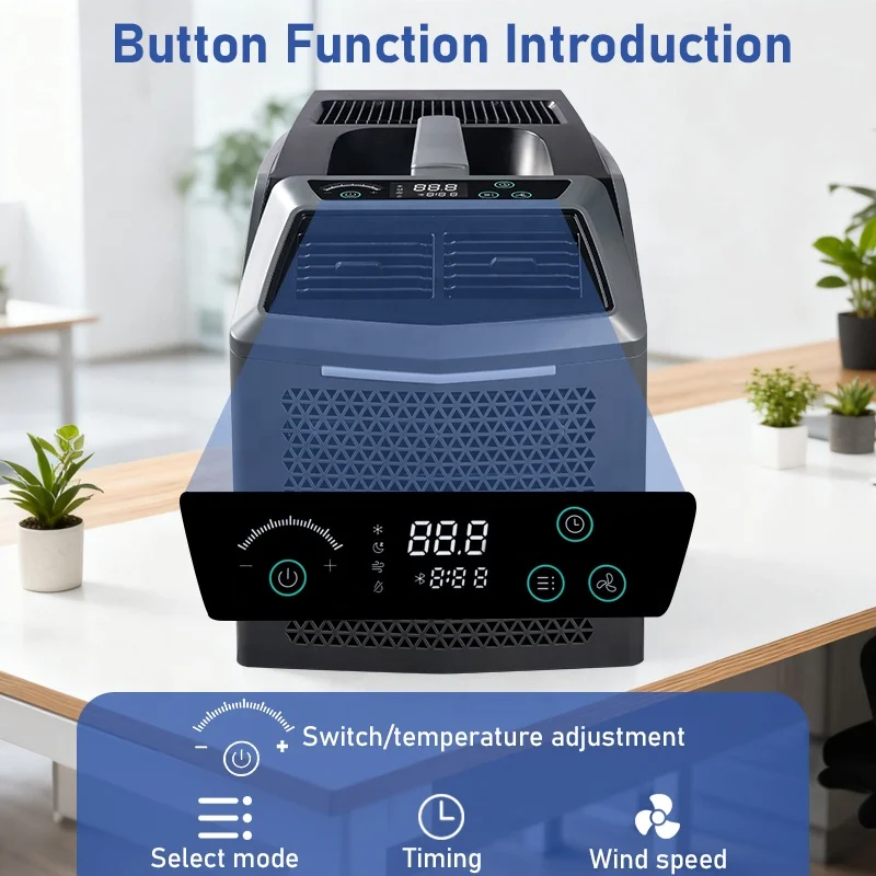 

Энергосберегающий портативный охладитель воздуха с аудиосистемой, Wi-Fi, без отвода воды, 110В/220В, кондиционер переменного тока для дома и автомобиля