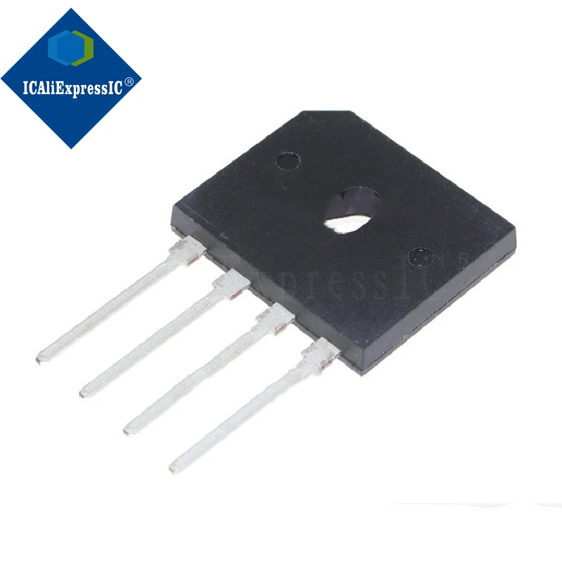 5piece In-line rectifier bridge stack KBJ406 flat bridge silicon bridge bridge rectifier single-phase rectifier bridge