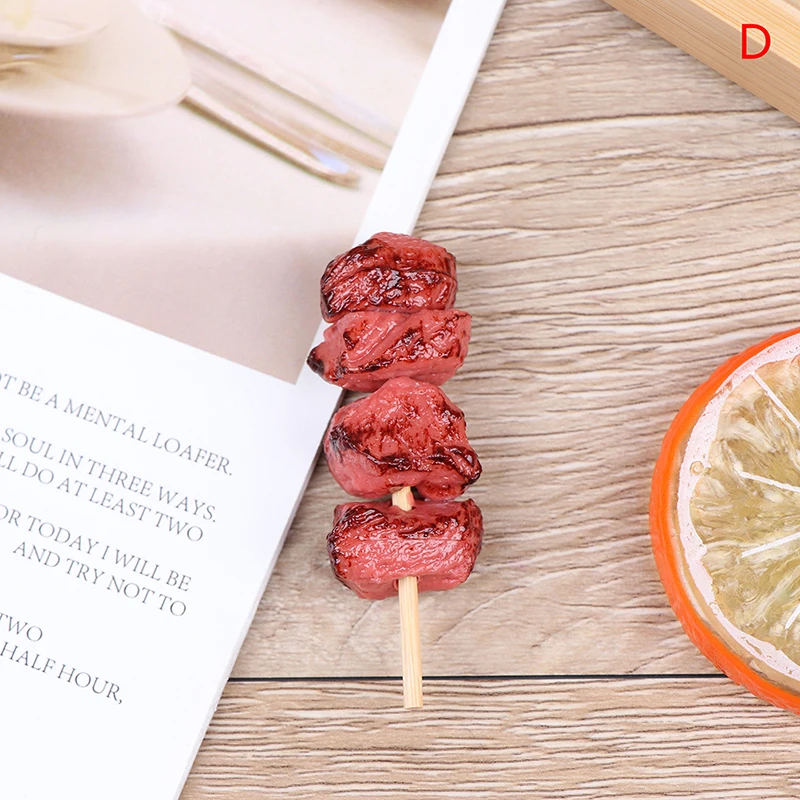1pc Mini Simulation BBQ Miniature For Doll House Kitchen Decoration Crafts Toys For Children Pretend Play Food Toy