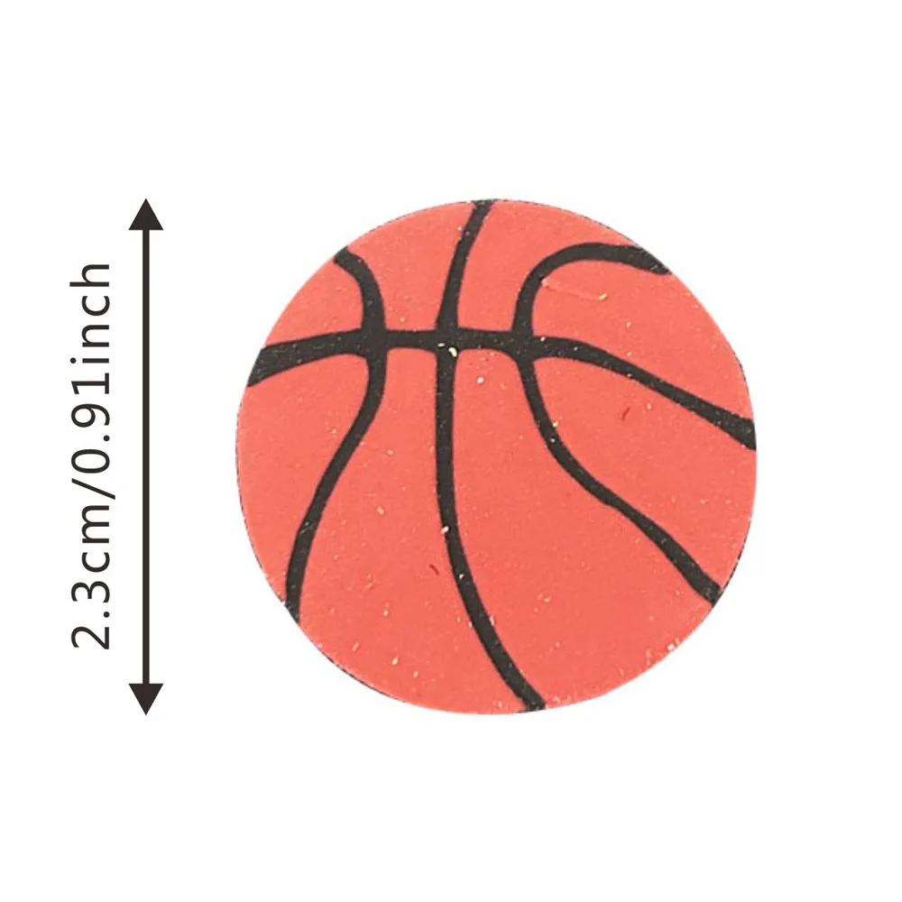 35Pcs Students Stationary Novelty Pencil Rubber Eraser For Children Kids Cartoon Football Basketball Mini Eraser School Erasers