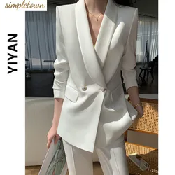 Conjunto de dos piezas para mujer, traje informal, ajustado, holgado, profesional, elegante, versión coreana, primavera y verano, 2023