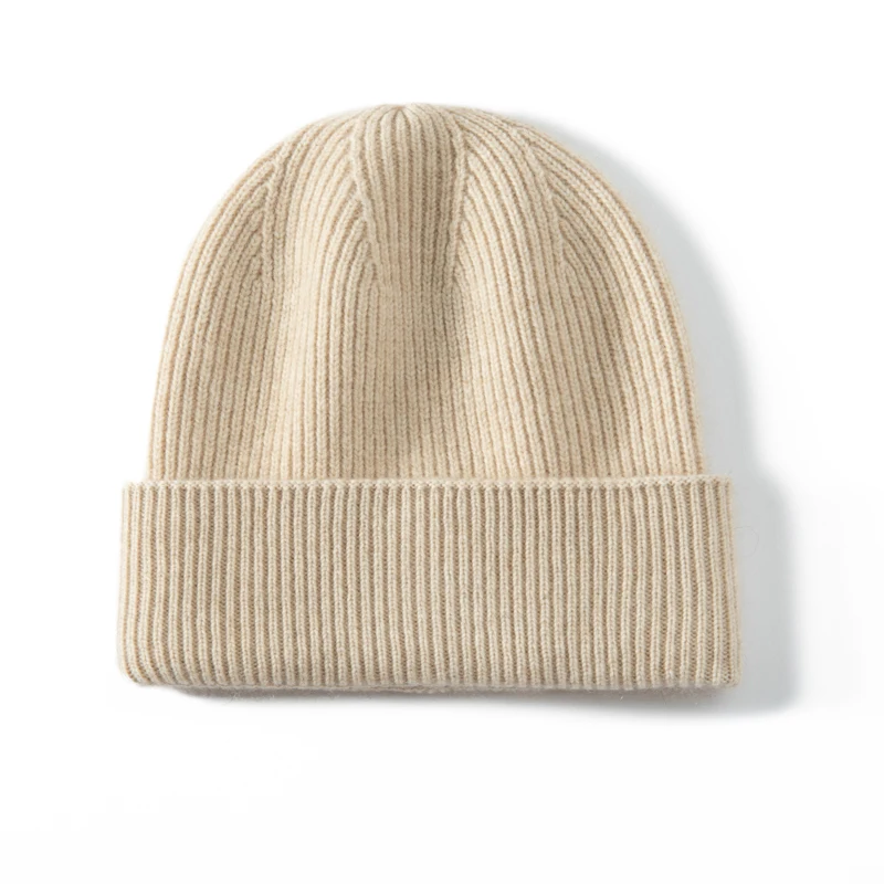 MERRILAMB Hochwertige Strickmütze aus 100 % Kaschmir für Damen und Herren, lässige Beanie-Mütze, Wintermütze, weich, warm, Kaschmir-Kappen, Unisex – Detail 13