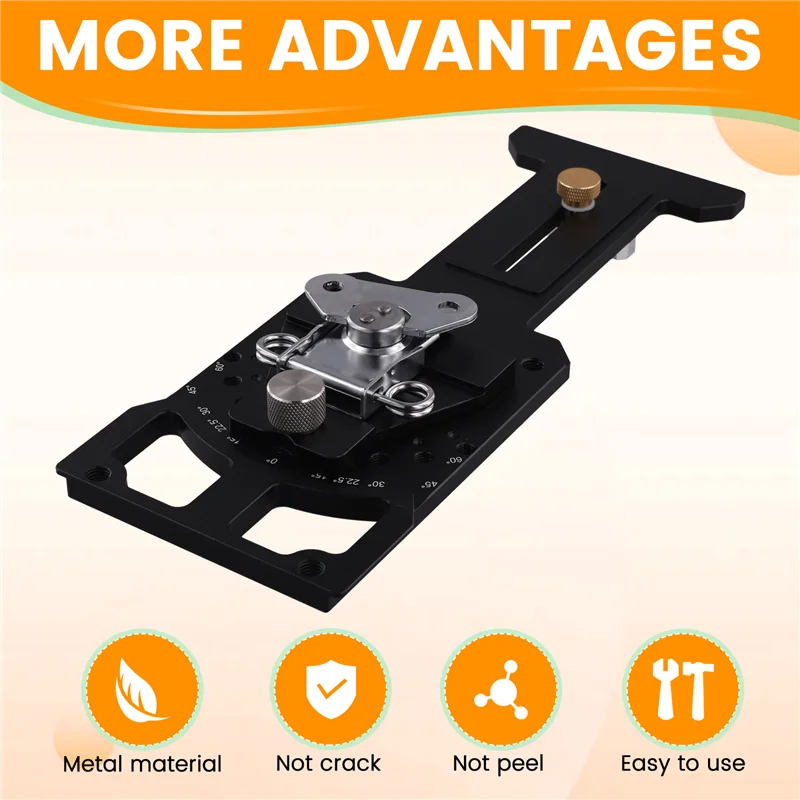 ABZV-Adjustable 60° To 60° Track Saw Square With Quick Positive Angle Stop And 90° Degree Right Angle Rail Guide