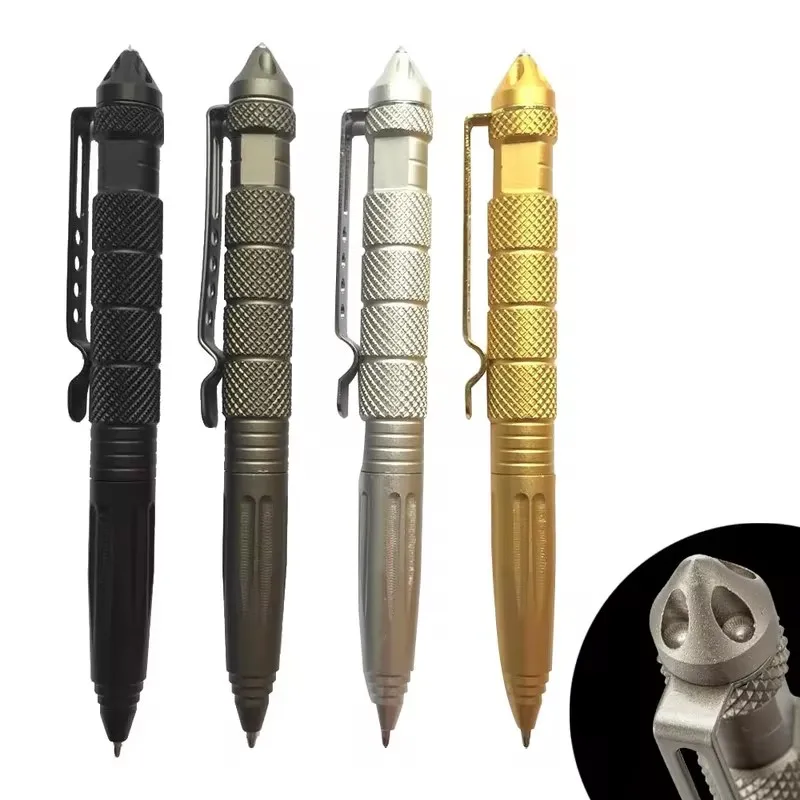 Outdoor Tungsten Steel Tactical Defense EDC Aluminum Alloy Tactical Pen for Escape with Broken Window Cone Survival Signature P