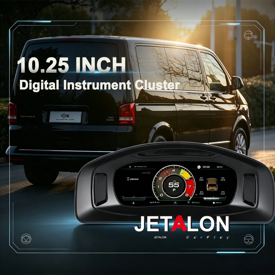 10.25 Inch Carplay Android Auto LCD Instrument Cluster For Volkswagen Multivan T5 2012-2019 Digital Virtual Cockpit Speedometer