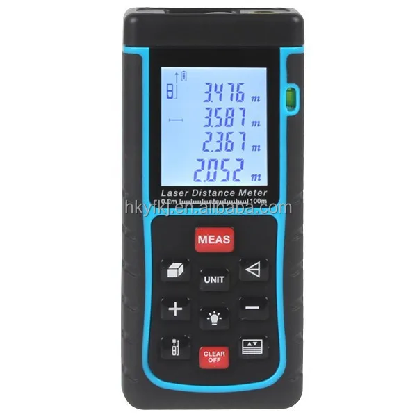 

S-LD100A 100m Laser distance meter m/in/ft bubble level tool Rangefinder Range finder Tape measure Area/Volume Better