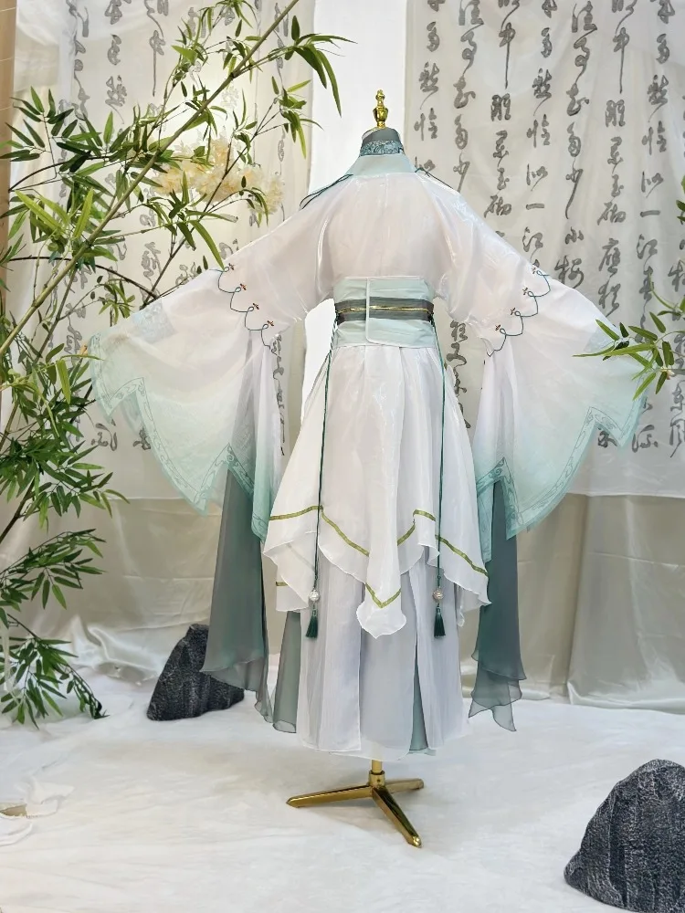 Urzędnicy nieba błogosławią kobiety Shi Qingxuan Cosplay i kostium peruka dama mistrz wiatru Tian Guan Ci Fu Cosplay ShiQingXuan Hanfu