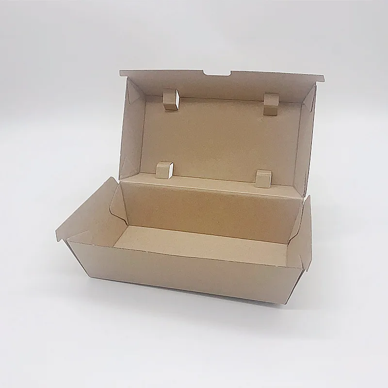 Custom.F Corrugated Fast Food Lunch Box Family Set Disposable Takeout Box Food Packaging Box Factory Direct Sale