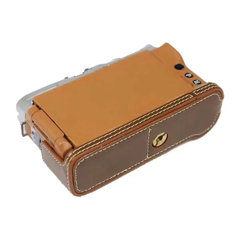 Funda de cuero PU para cámara de medio cuerpo para Fujifilm X-A7 XA7 XA5 XA10 XA20 carcasa protectora inferior
