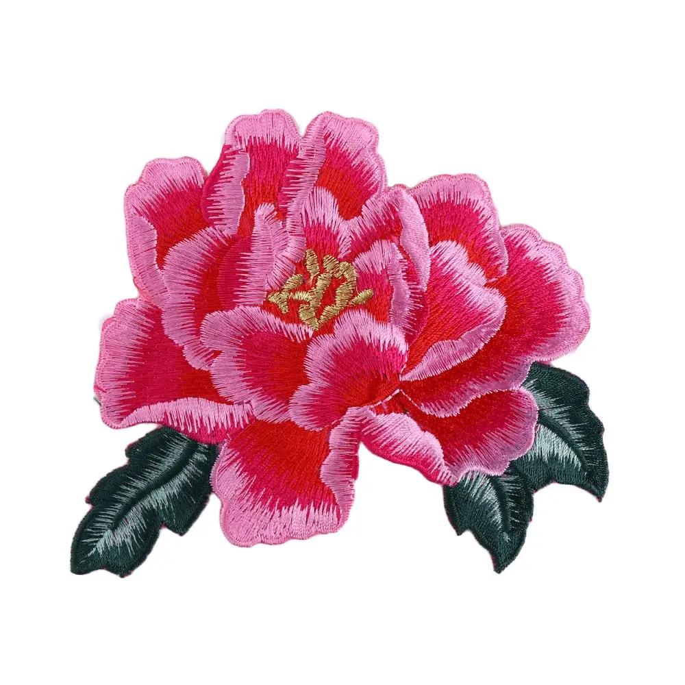

Красный, синий цветок пиона, украшение для одежды, пришить платье, свадебные нашивки, аппликации, вышитые значки, железные нашивки