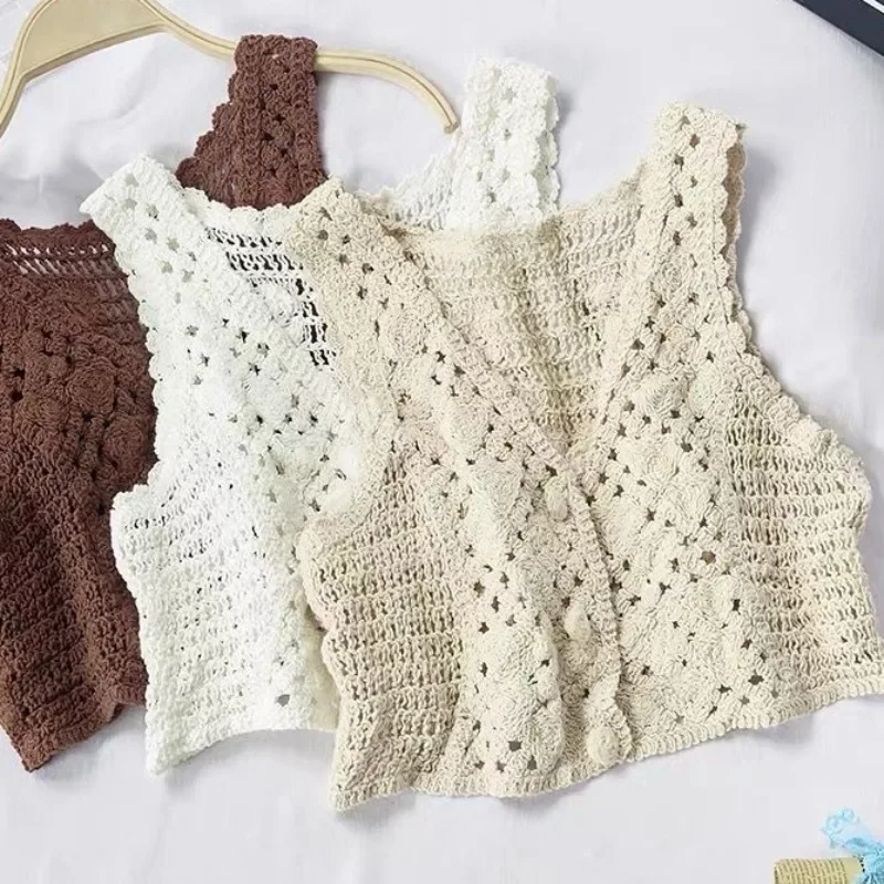 

Свитер-жилеты женские милые с вырезами простые Harajuku корейский ретро однотонный Kawaii укороченный универсальный трикотаж уютный модный милый с v-образным вырезом