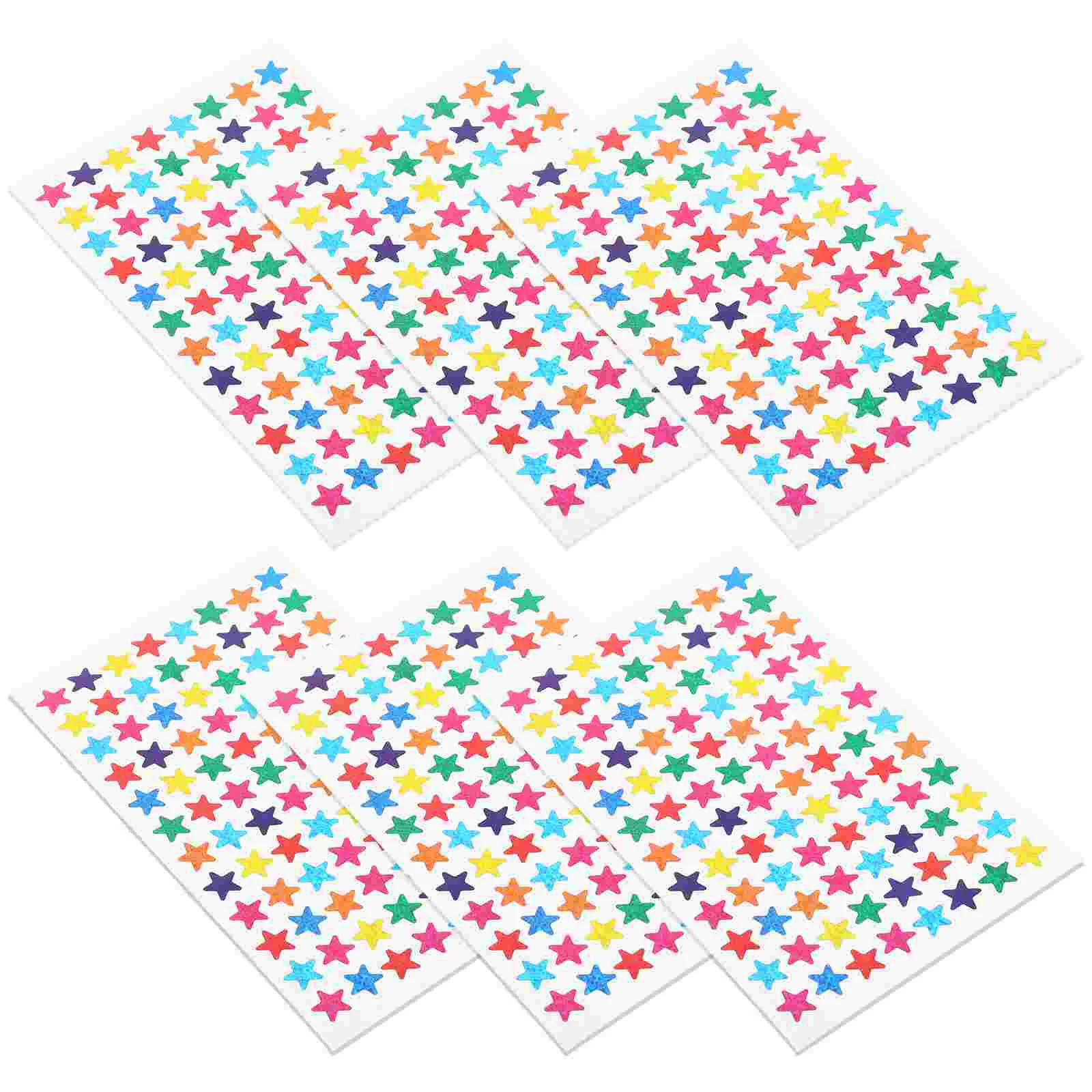 Multicolor Star Stickers Shiny Scrapbook Nail for Decals Flash Colored Student