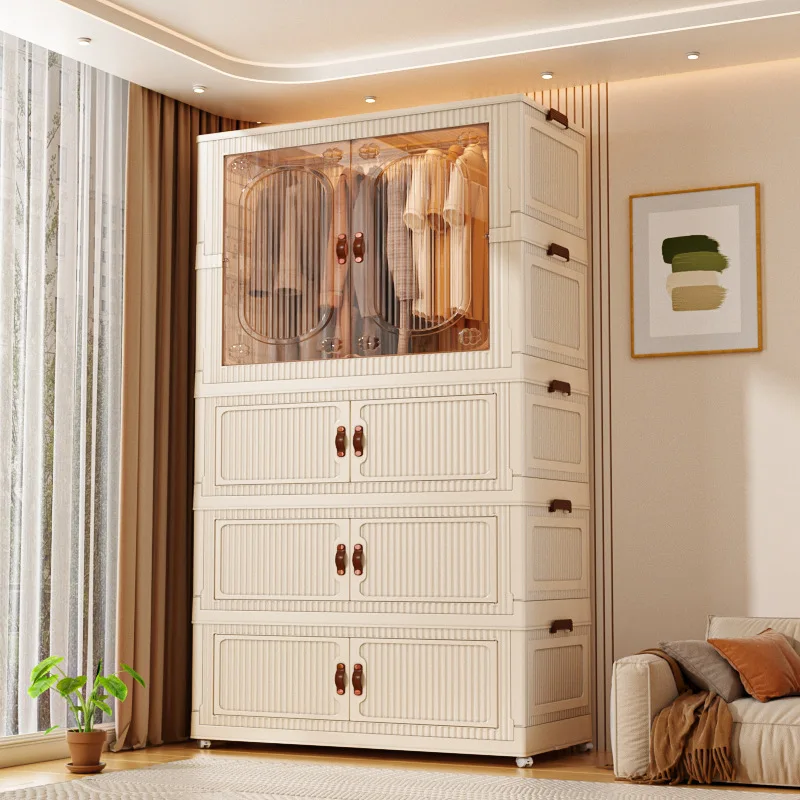 

Storage Cabinet Folding Wardrobe Storage Box Household Baby Wardrobe Snacks Storage Cabinet Children's Toys Organizing Box
