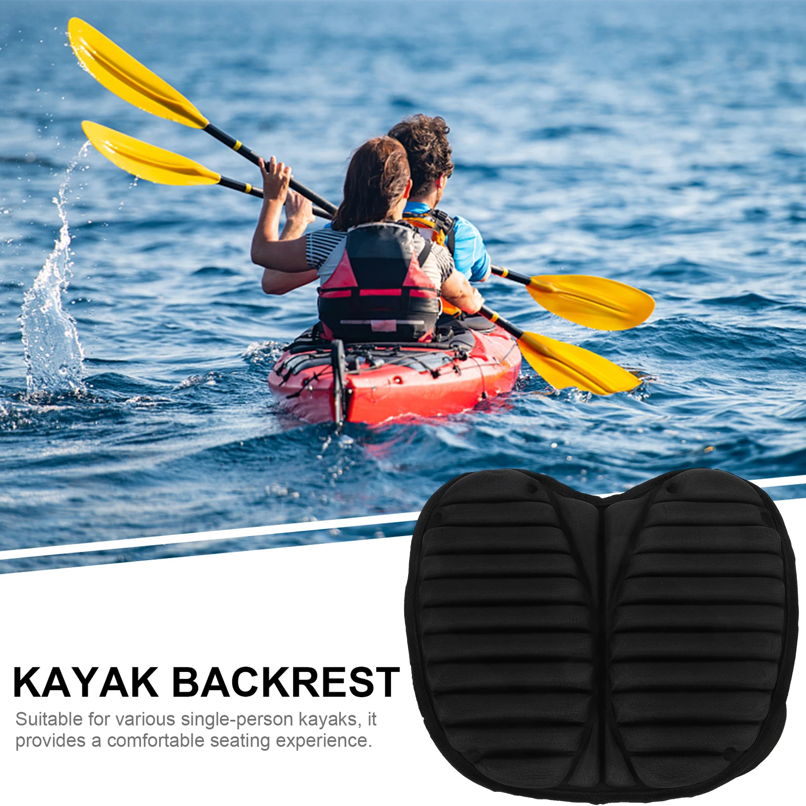 

Portable Kayak Backrest Cushion Sweat Proof EVA Ergonomic Durable Single Person Seat Pad Outdoor Fishing Boat Support