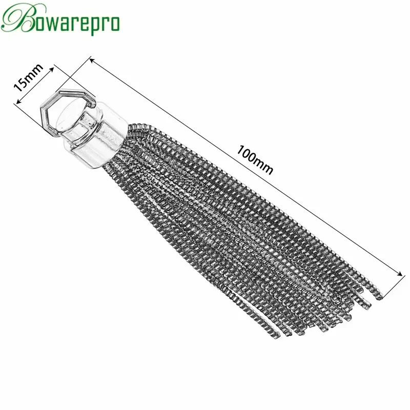 bowarepro Metal Cap Tassel Jewelry Curtain Garments Decorative Accessories DIY Key Cell Phone Bag Fringe Trim Tassels Pendant *1