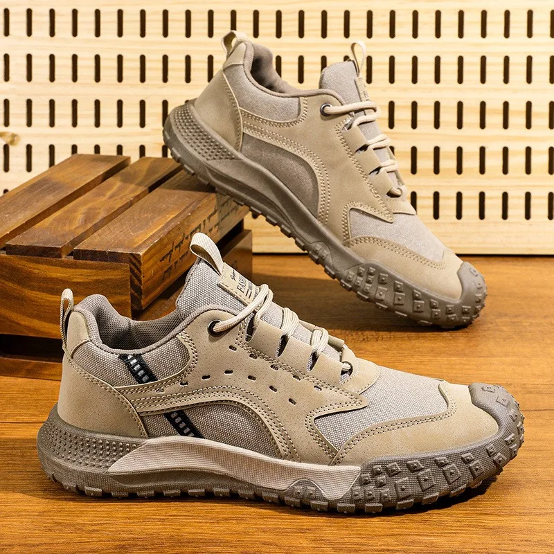 

Men's Shoes 2025 Autumn New Outdoor Anti Slip Wear-resistant Lightweight Hiking Sneakers for Men Work Shoes Tenis Para Hombre