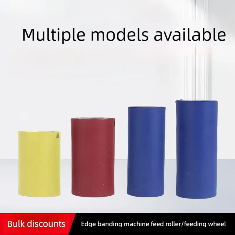 Woodworking Edge Bander Feeding Rubber Roller, Manual Belt Press Coating Wheel with Bearing, Machine Accessories