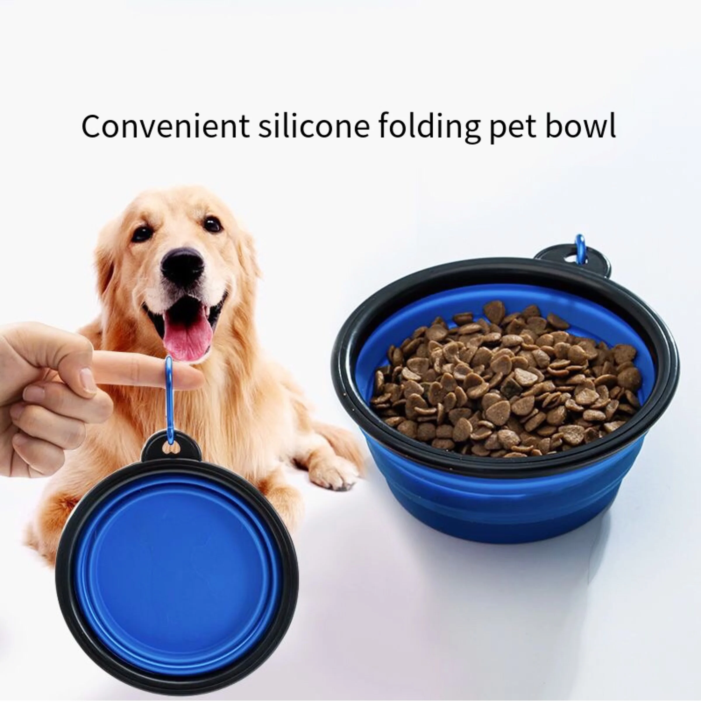 Foldable Pet Bowl, Custom Printing Pattern, Outdoor Convenient Dog and Cat Drinking and Feeding Bowl, Travel Pet Bowl