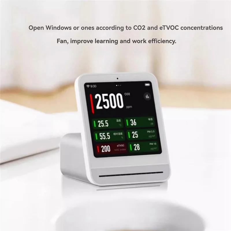 A003 Air Monitor 2 Smart Home Touch Screen Controllo Sensore di umidità della temperatura Rilevatore di CO 2 PM2.5 per l'app Mihome