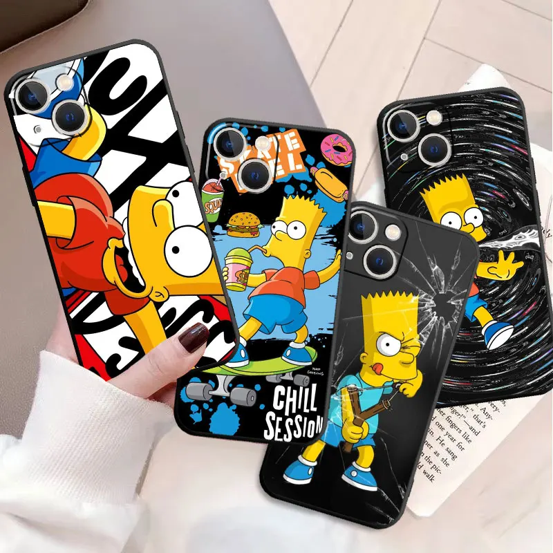 The Simpsons Bart Case For Apple iPhone 14 13 11 Pro Max 12 Mini X XS XR 7 8 Plus + 6 6S 15 Soft Funda Silicone Phone Cover