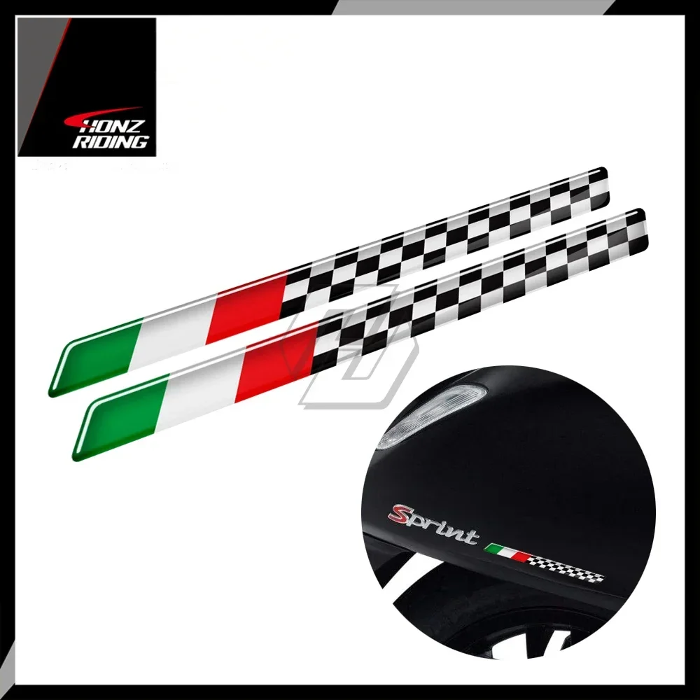 

3D Car Motorbike Sticker Motorcycle Tank Decal Italy Flag Racing Stickers Resin