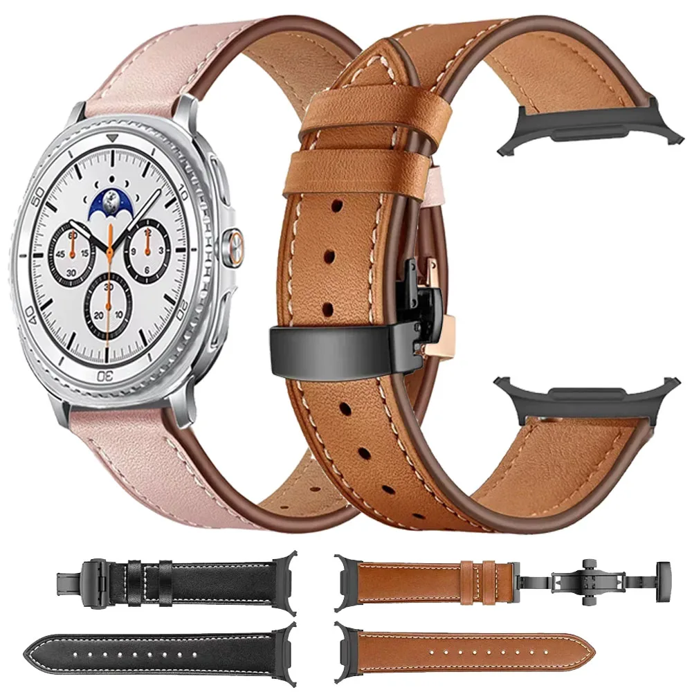 

Кожаный ремешок премиум-класса для Samsung Galaxy Watch 8 Classic 46 мм/44/40 мм, элитный роскошный браслет для Galaxy Watch 2025 Ultra
