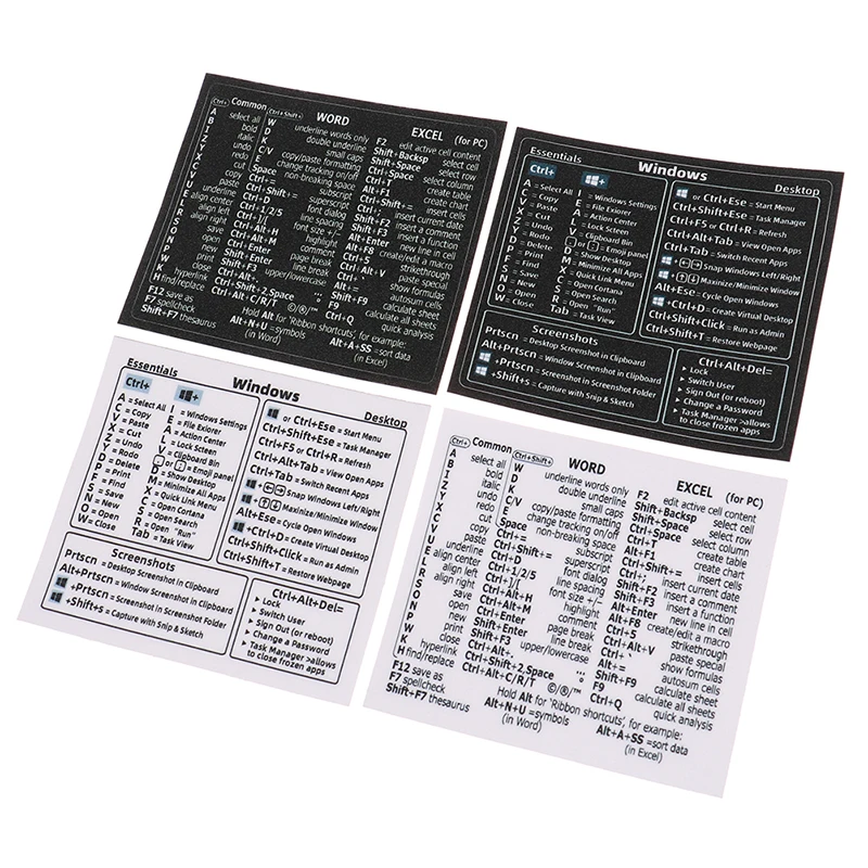 Stiker pintasan Keyboard referensi Windows PC, untuk PC Laptop Desktop MACBOOK Laptop perangkat lunak stiker pintasan