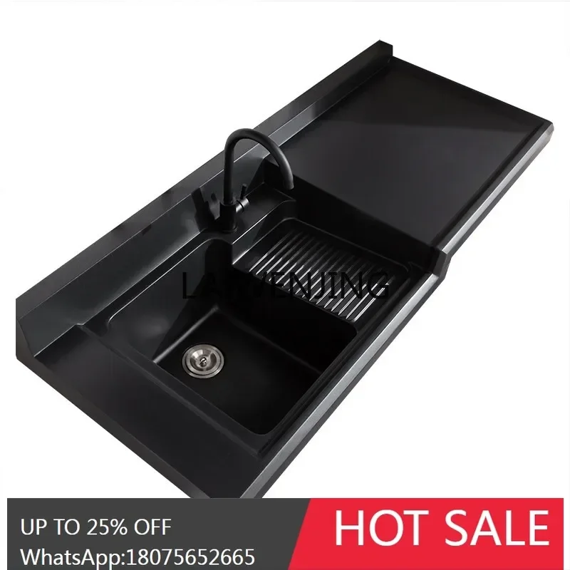 MJY Balcony Laundry Pool Sink Laundry Desk Laundry Basin with Rub Board Cabinet Basin